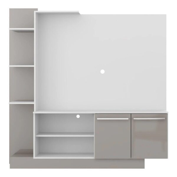 Estante para TV até 55 Multimóveis Denver FG2473 Branca/Lacca Fumê - Imagem 2