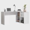 Mesa de Escritório em L 2 Gavetas 3 Nichos Office nt 2060 Notável Móveis