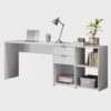 Mesa de Escritório em L 2 Gavetas 3 Nichos Office nt 2060 Notável Móveis - Imagem 2